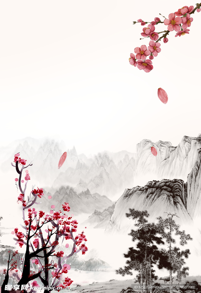山水画背景
