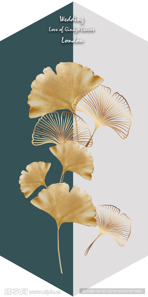 金色树叶装饰画