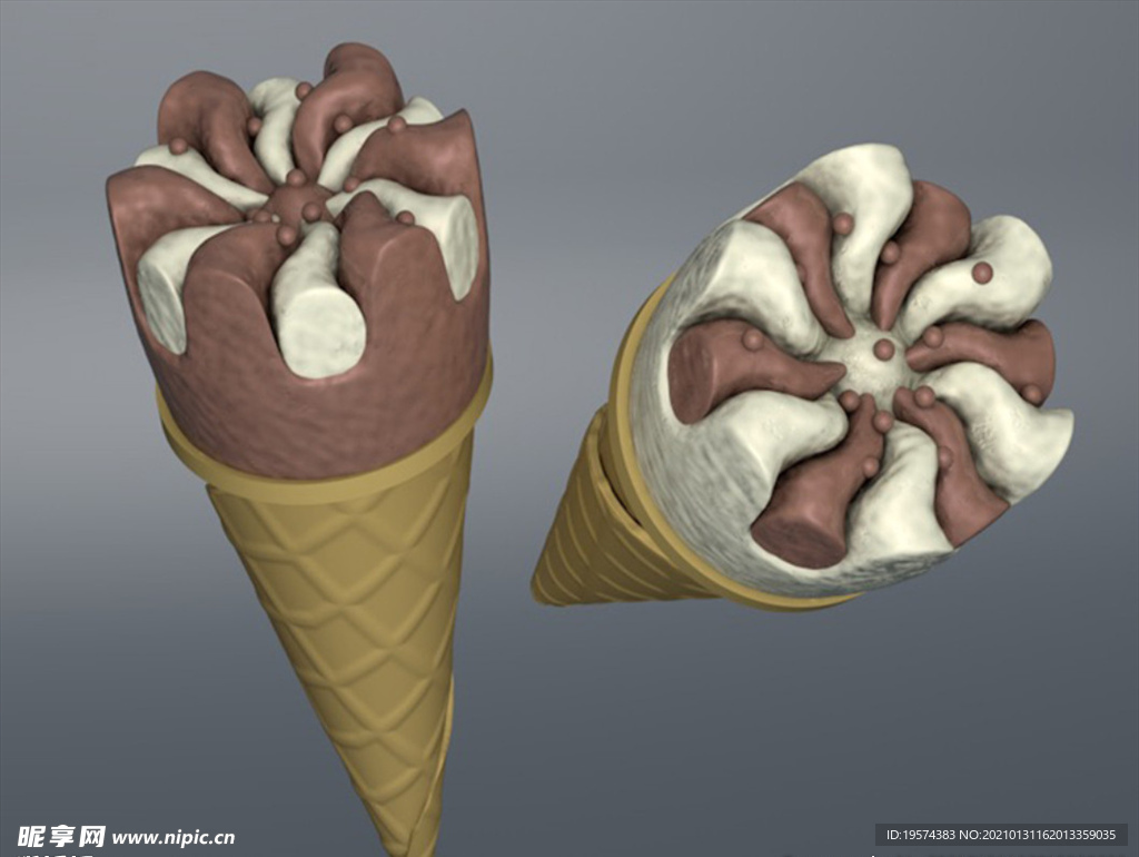 C4D模型可爱多冰淇凌
