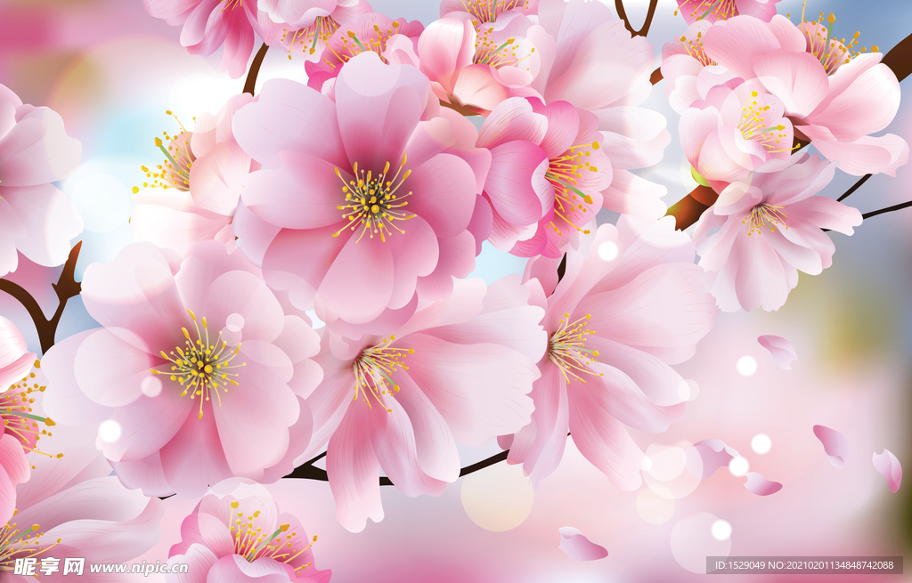 淡彩花朵