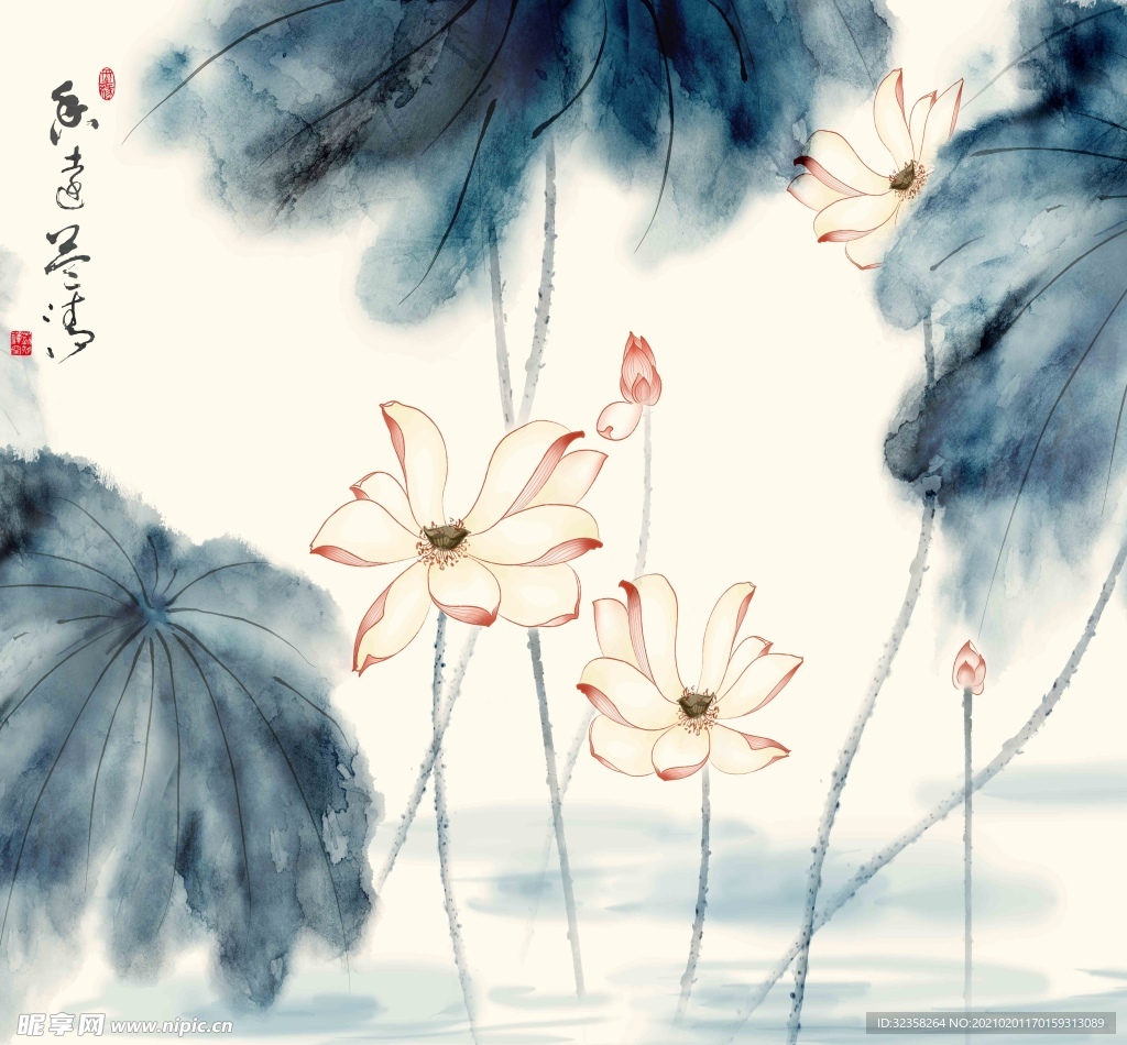 荷花图