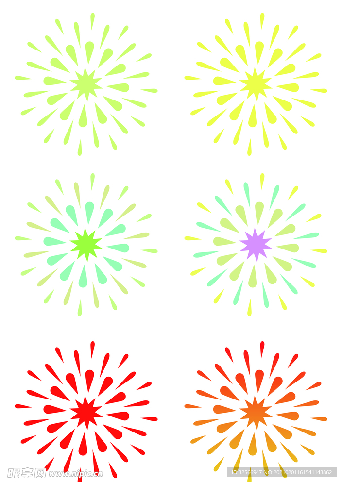 烟花  矢量