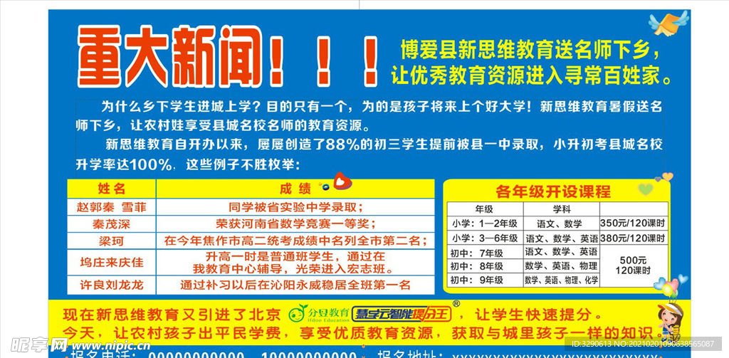 教育培训展板