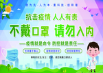 未戴口罩请勿入内