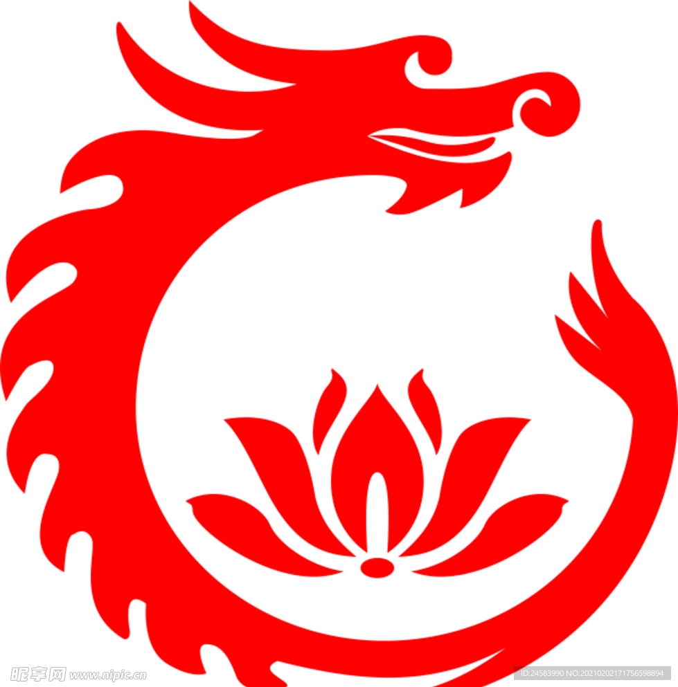 龙图标 莲花图标  龙LOGO