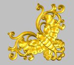 立体CAD装饰画金蝶