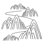 山脉线条元素
