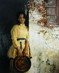 油画少女