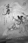 黑白立春画面
