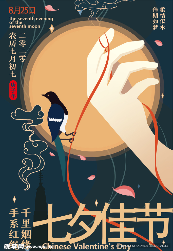 七夕情人节海报