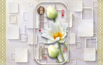 荷花背景墙