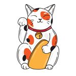 招财猫手绘动画形象元素