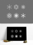 冬季矢量雪花插画