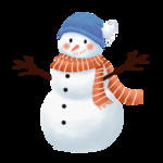 卡通手绘冬季雪人
