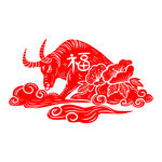 牛剪纸风格