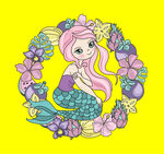卡通矢量美人鱼