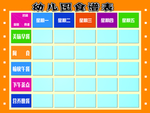 幼儿园食谱表