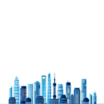 手绘上海城市建筑插画