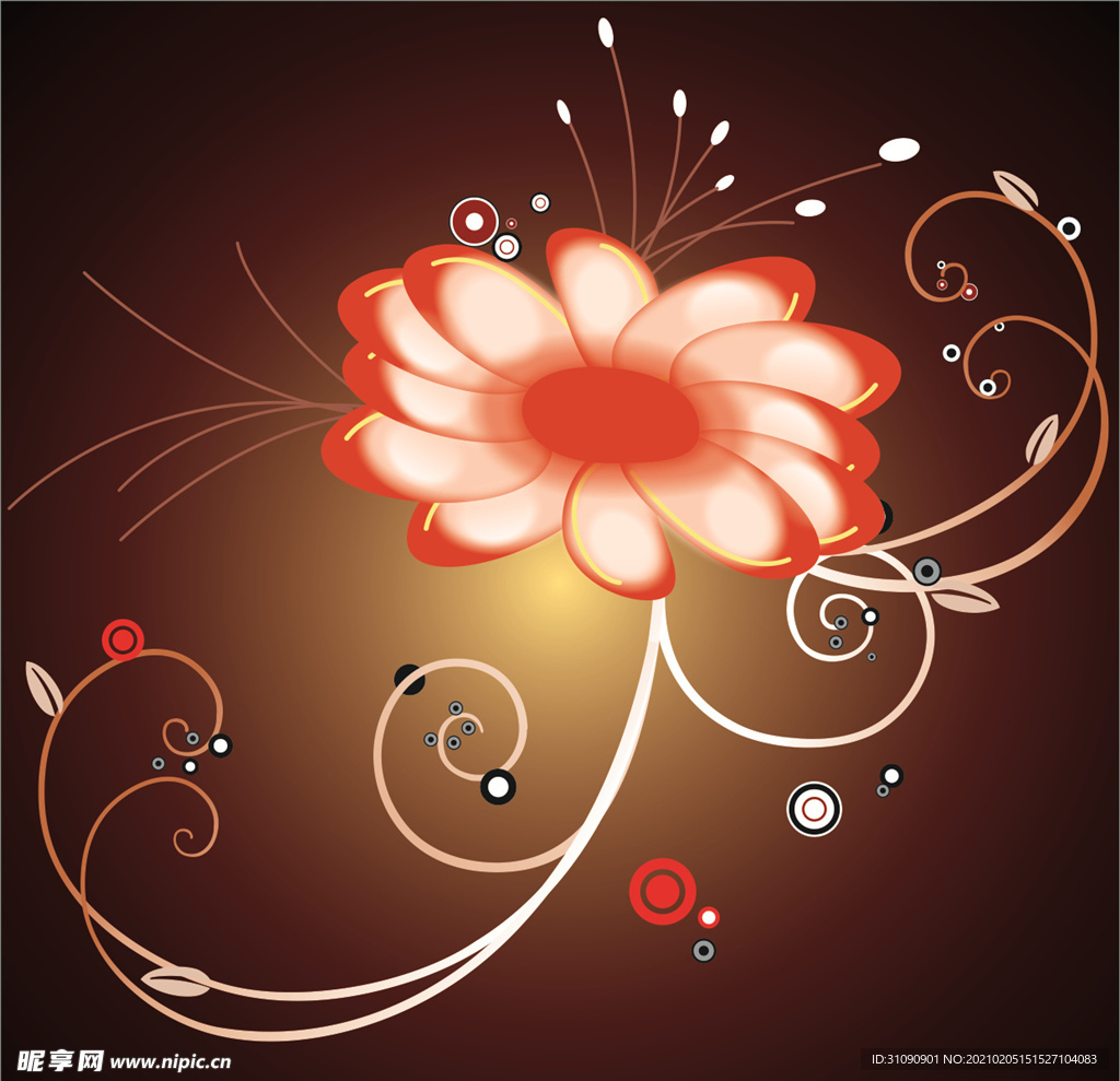 矢量花朵底纹