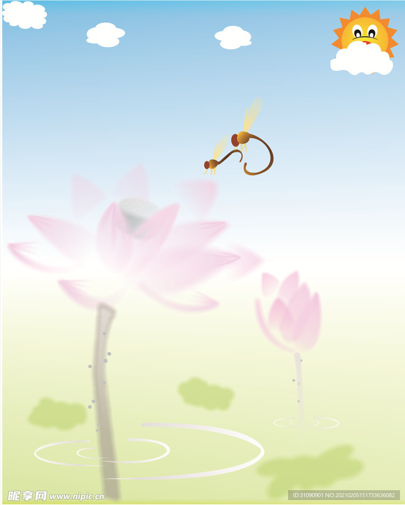 矢量花朵底纹