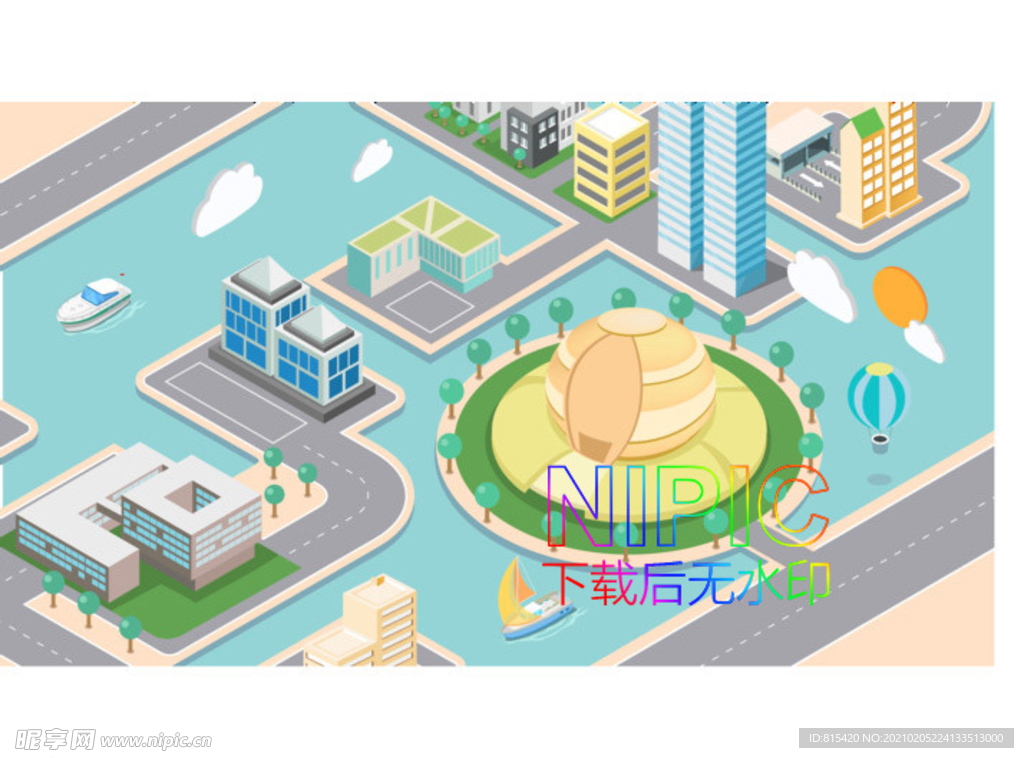2.5d建筑ai背景