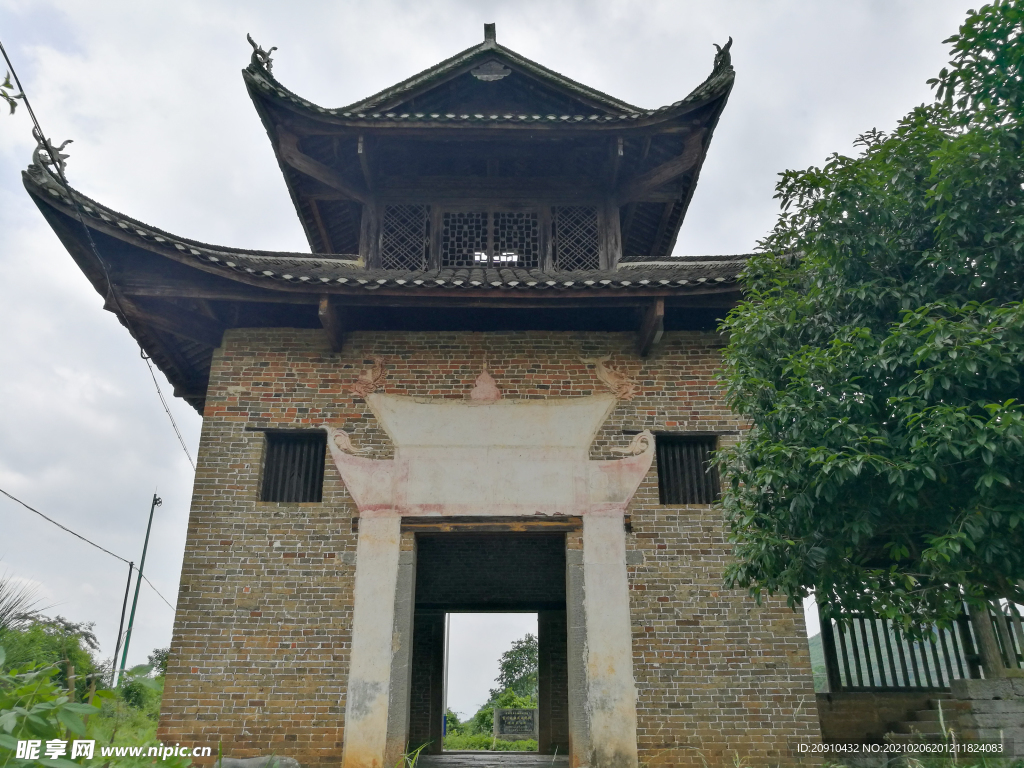 复古建筑户外旅游旅行背景素材图