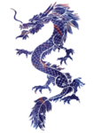 国潮彩色古风龙