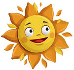 卡通大眼睛太阳