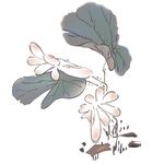 矢量水墨荷花