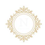 矢量金色花边花纹