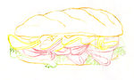 彩铅 热狗的绘画步骤分享