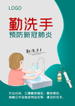 预防新冠病毒新肺炎勤洗手提示