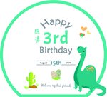 卡通恐龙生日背景