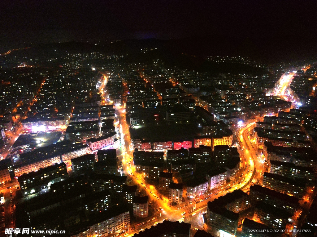 城市航拍夜景
