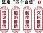 坚定四个自信