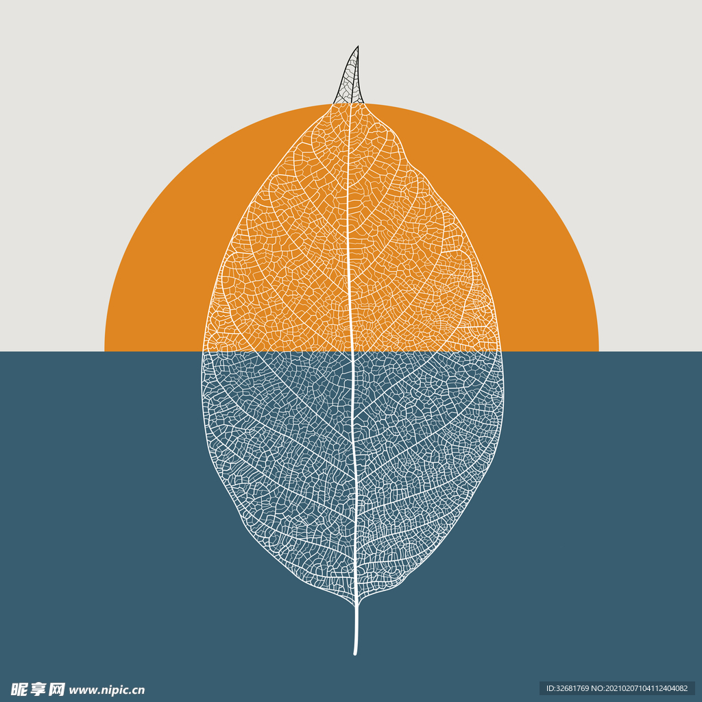 树叶装饰画