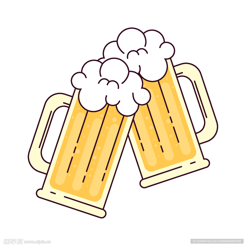 手绘啤酒