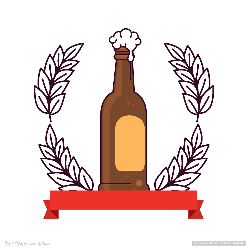手绘啤酒