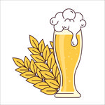 手绘啤酒