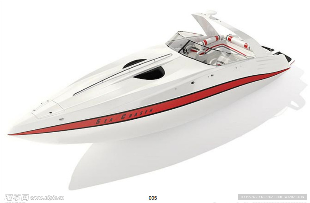 3dmaxC4D模型游艇