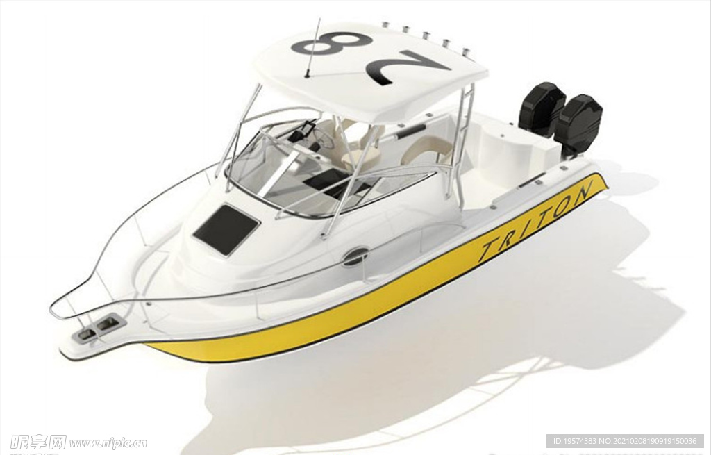 3dmaxC4D模型游艇