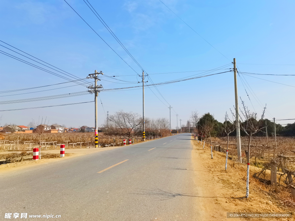 美丽的乡村道路风景