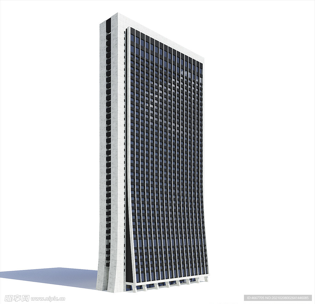 日景楼体模型   3D大楼建筑