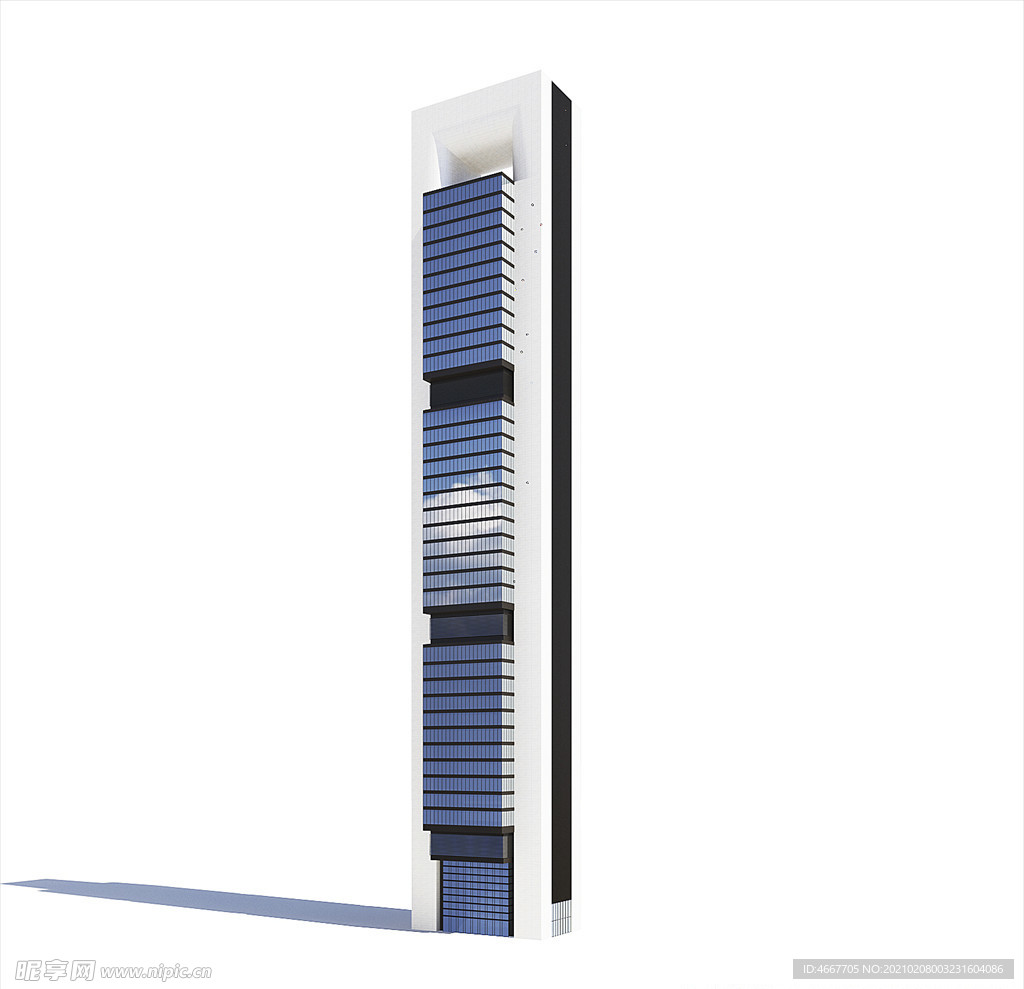 日景楼体模型   3D大楼建筑