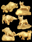 金色质感牛