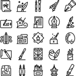 书法工具图标