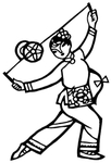 杂技剪纸