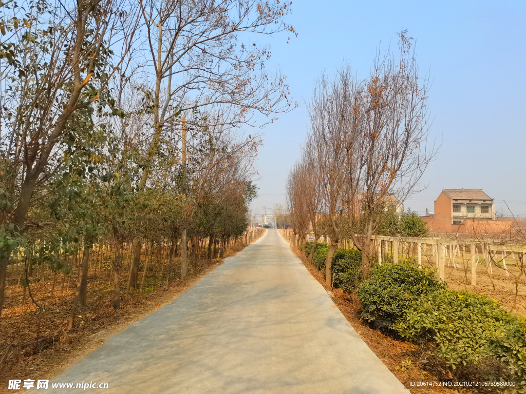 空荡荡的道路风景