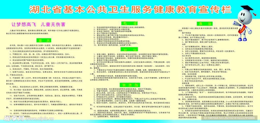 基本公共卫生服务健康教育宣传栏