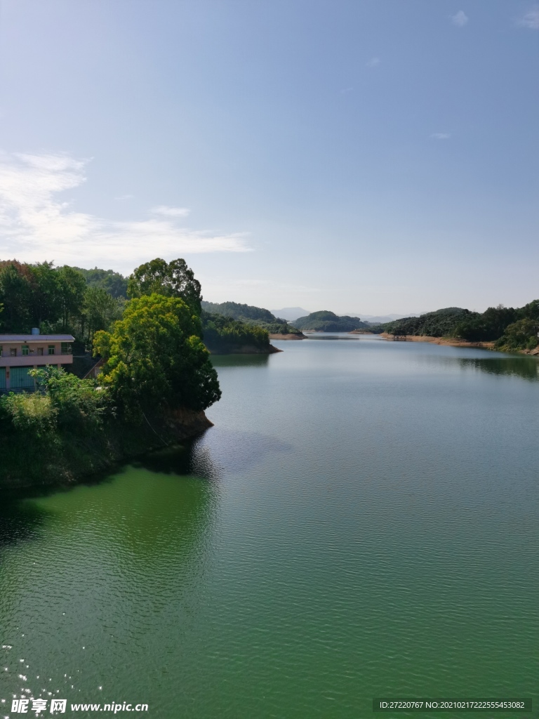 益塘水库风景  碧水青山